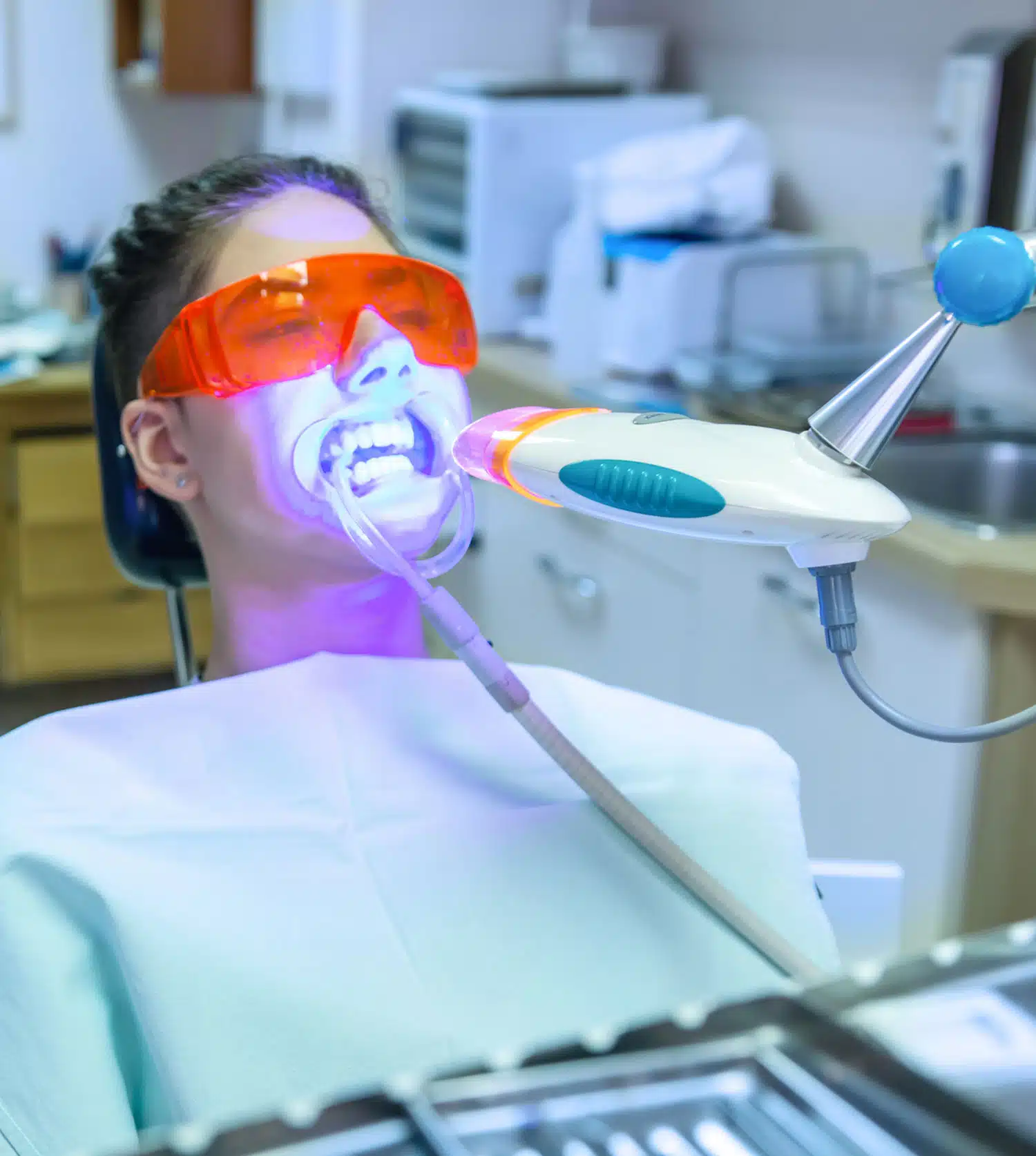 Patient Doing Teeth Whitening