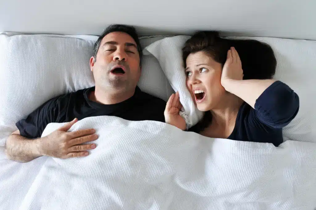 man snoring due to Sleep Apnea in Novi