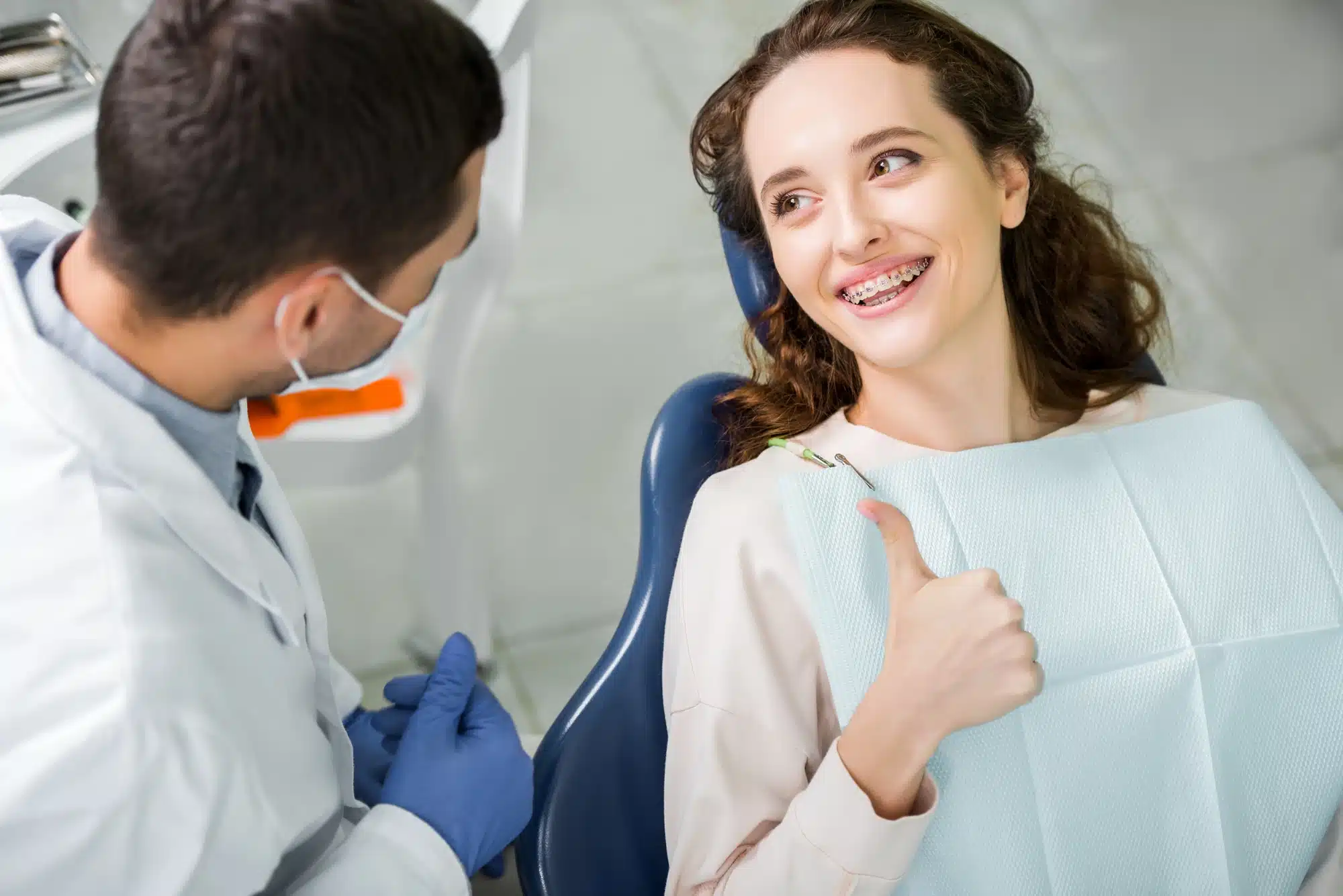 patient with orthodontist in Novi, MI