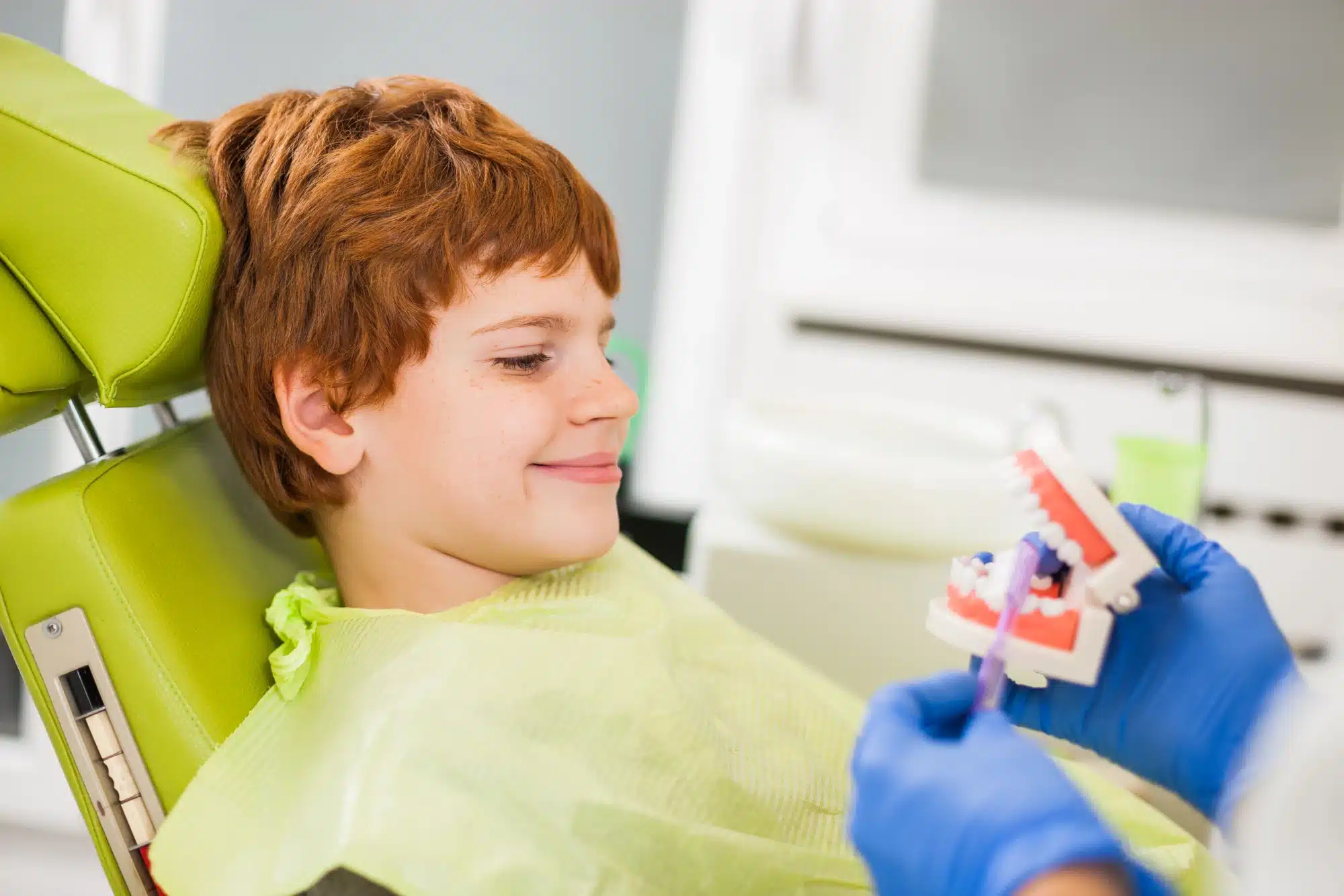 kid learning about teeth cleanings in Novi, MI