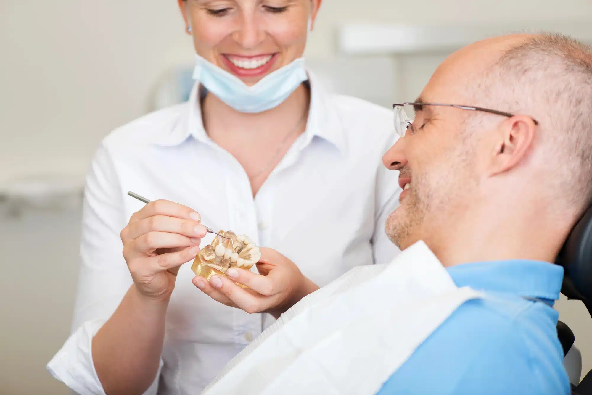 man getting dental implants in Novi